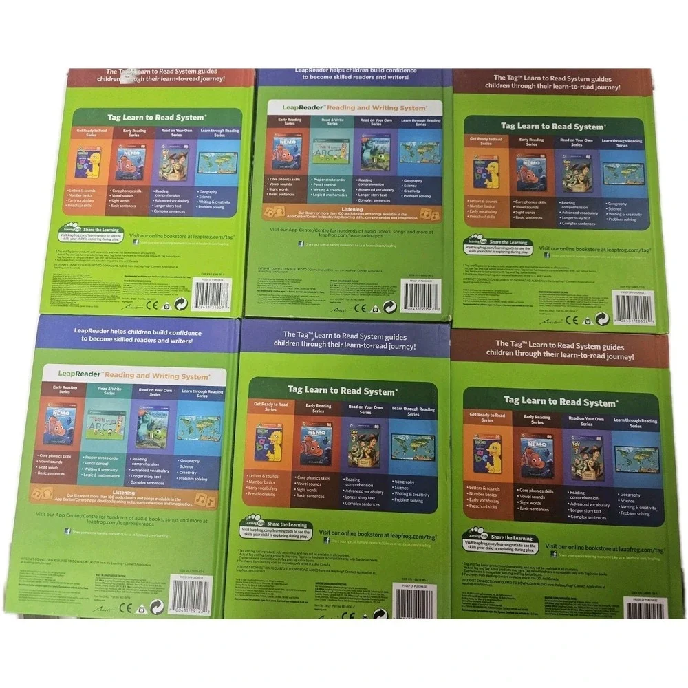 leapfrog tag leap reader learn to read book set 1:  long vowels/6 books‎
